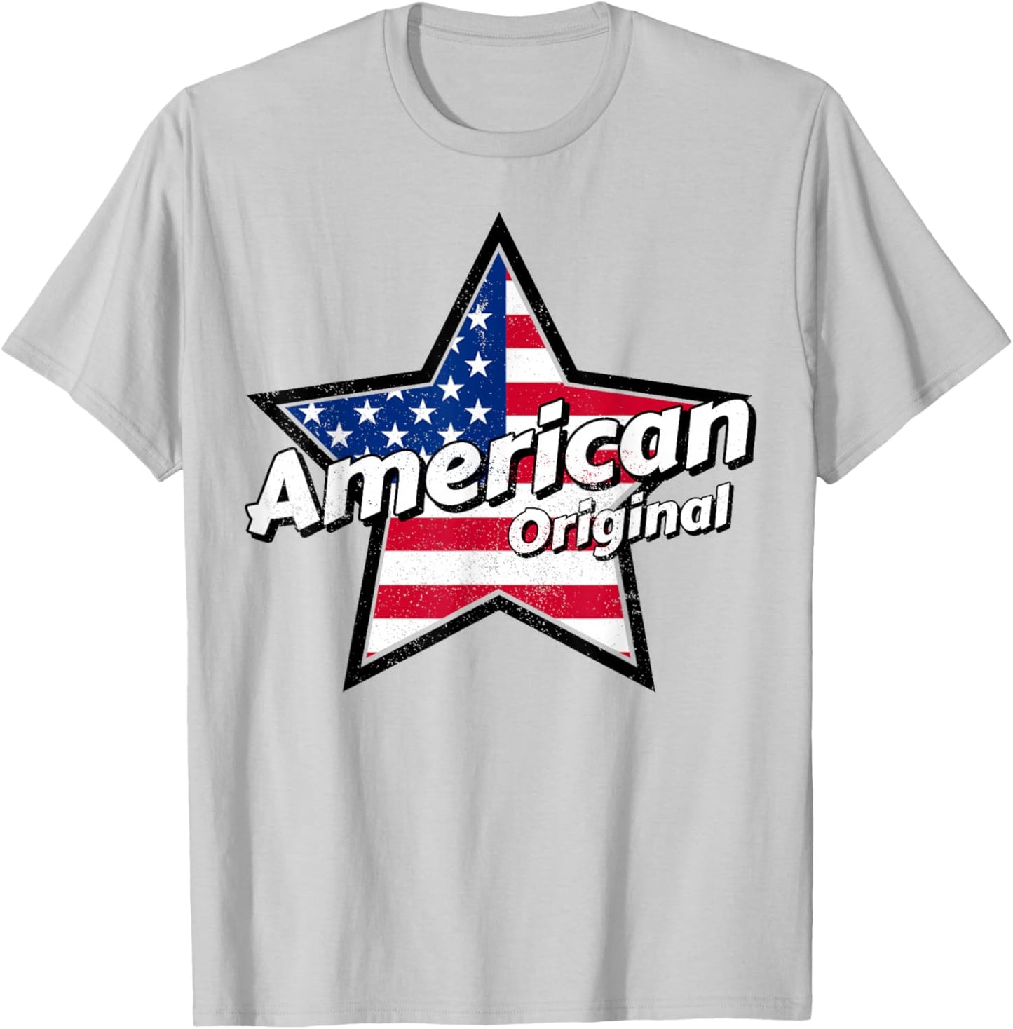 American Original Amerika Flagge Shirt | Stolze Damen Amerikanische T-Shirt - T-Shirt | Ash
