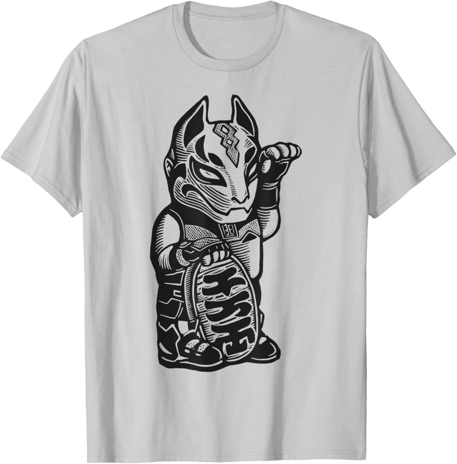 Fortnite Drift Wood Carved Art Print Logo T-Shirt - T-Shirt | Ash