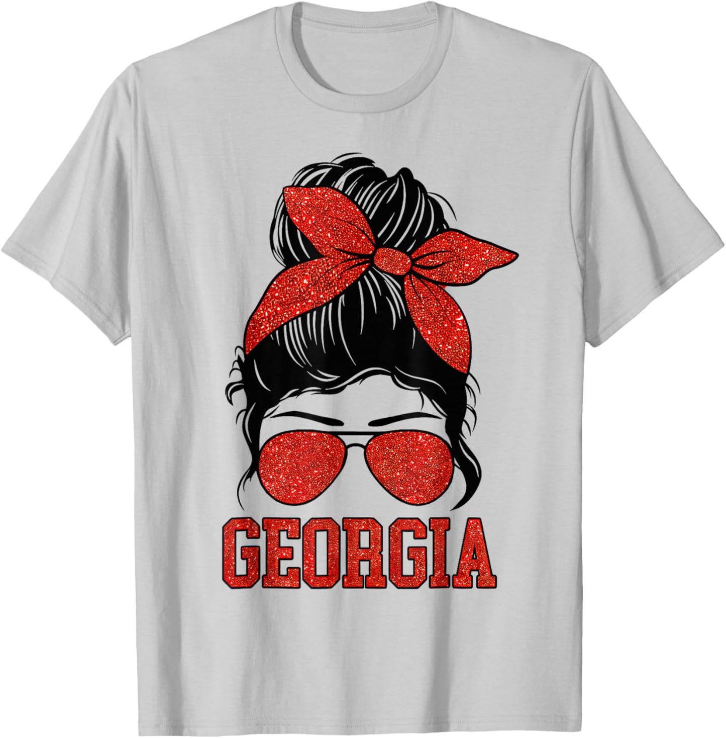 Girls Georgia Messy Bun Varsity Vintage T-Shirt - T-Shirt | Ash