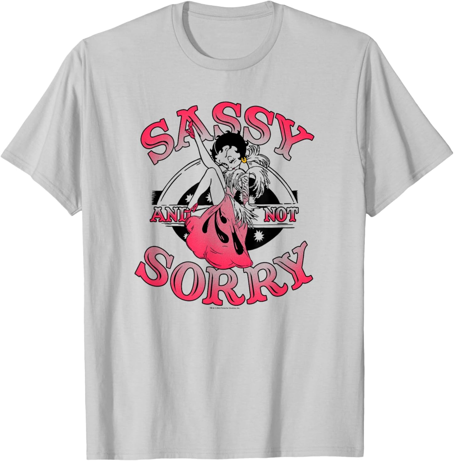Betty Boop Sassy And Not Sorry Vintage Art Deco Portrait T-Shirt - T-Shirt | Ash