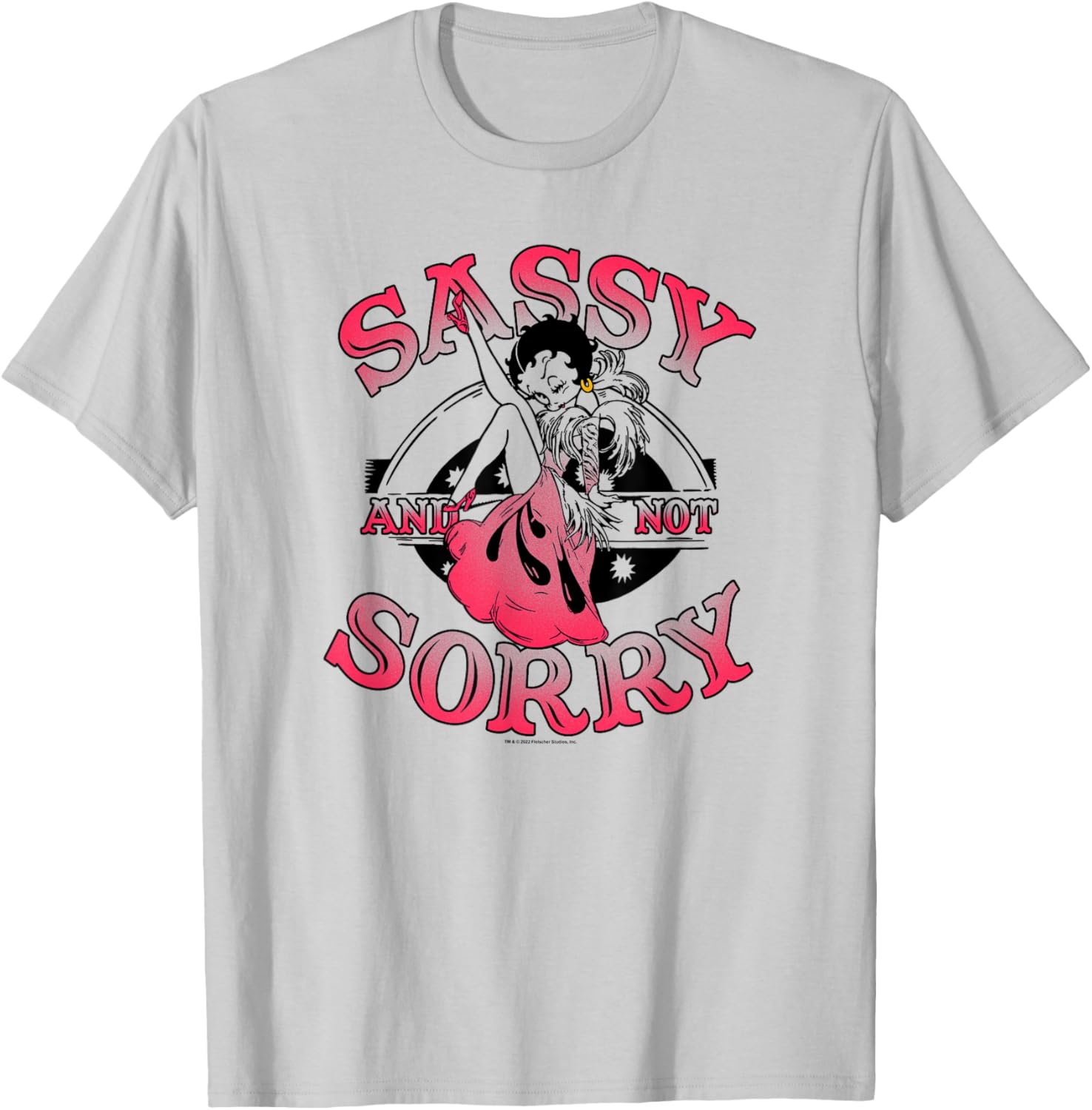 Betty Boop Sassy And Not Sorry Vintage Art Deco Portrait T-Shirt - T-Shirt | Ash