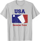 USA Drinking Team Party Beer Pong Game Distressed Retro T-Shirt - T-Shirt | Ash