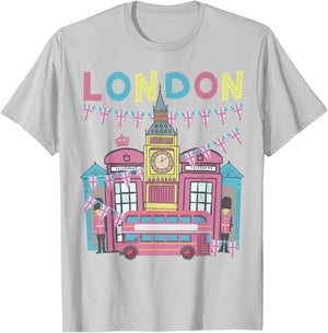 London Souvenirs Idea For Kids & English British Memorabilia T-Shirt - T-Shirt | Ash