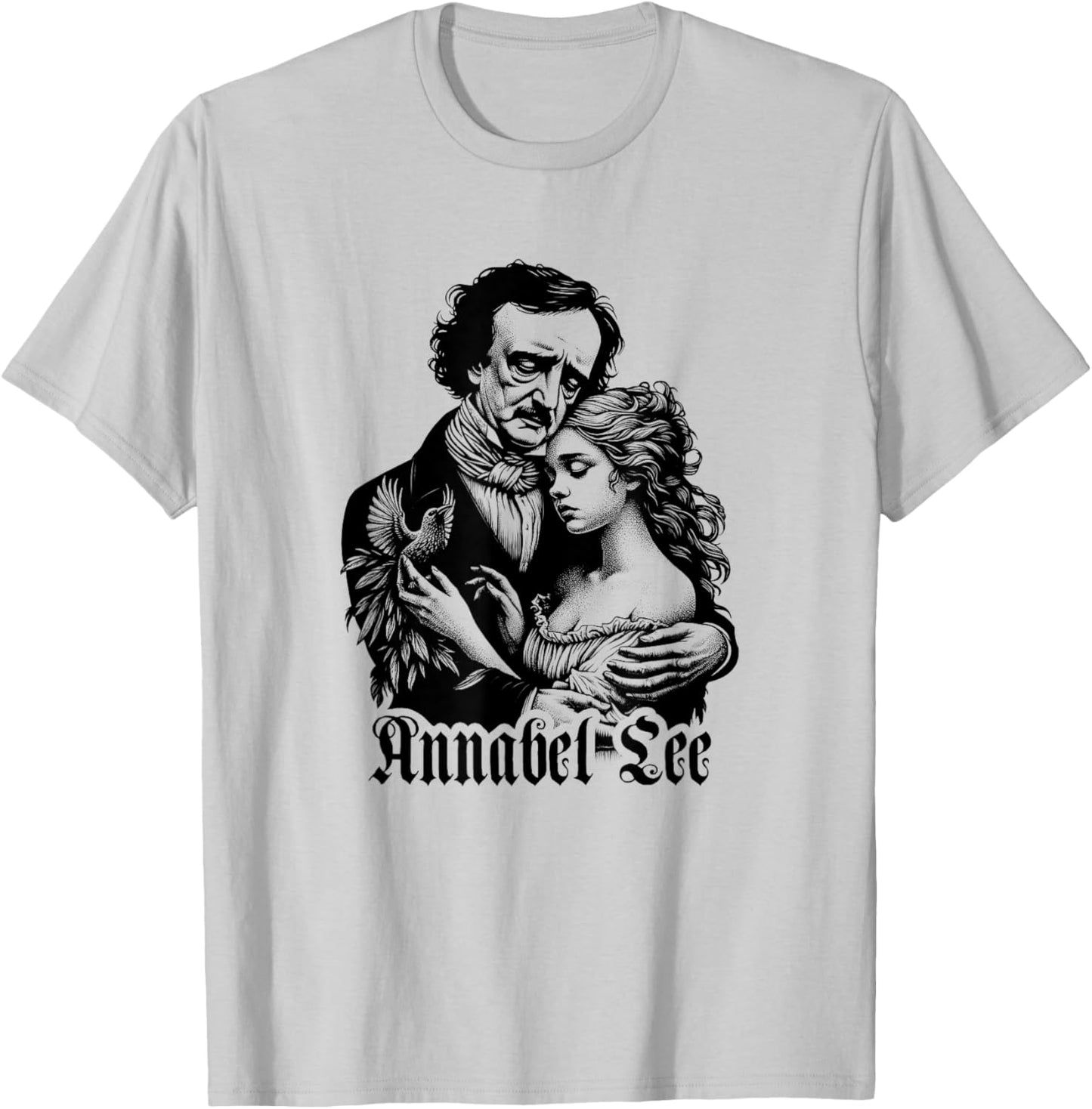 Edgar Allan Poe Annabel Lee Illustration T-Shirt - T-Shirt | Ash