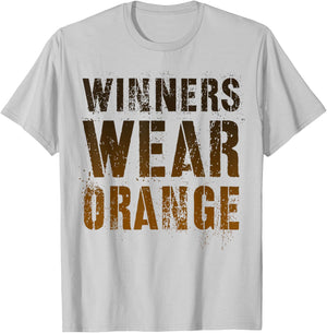 Vintage WINNERS WEAR ORANGE Summer Camp Team War Game Crew T-Shirt - T-Shirt | Ash