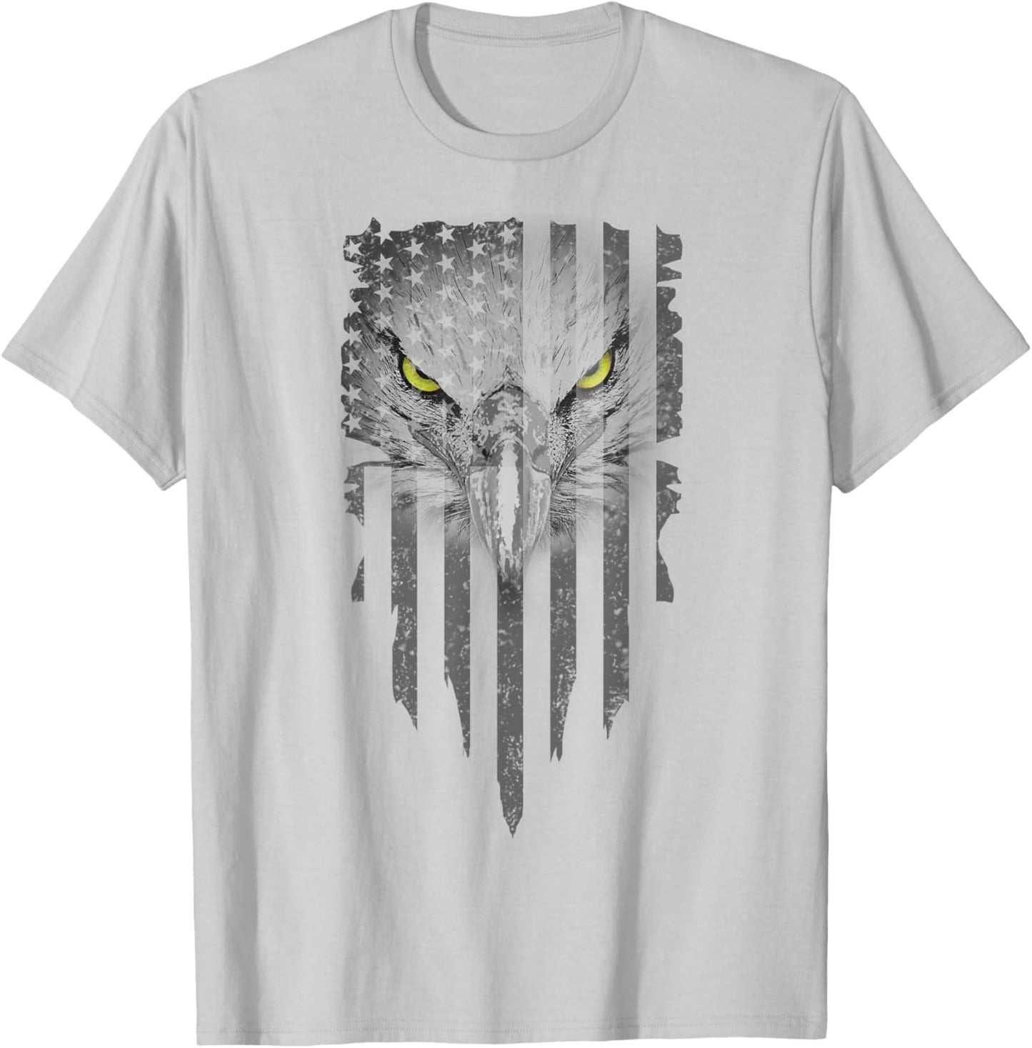 American Flag Bald Eagle Patriotic Eagle 4th of July USA Girls Kids Men T-Shirt - T-Shirt | Ash