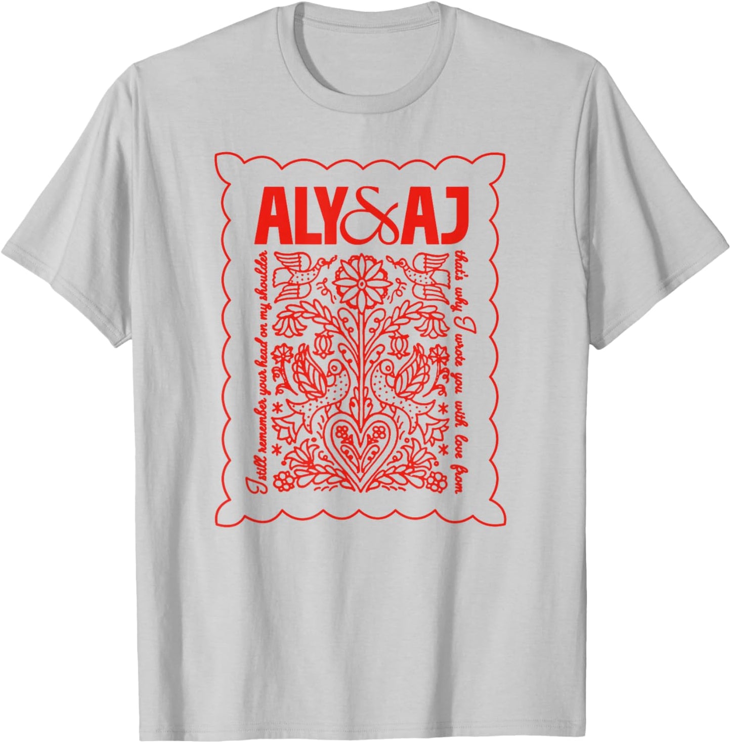 Aly & AJ with Love from Handkerchief T-Shirt - T-Shirt | Ash