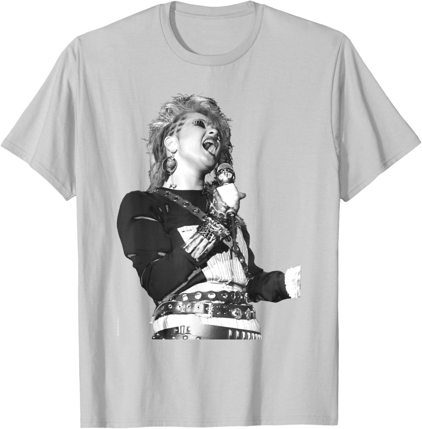 Singer Cyndi Lauper Live by Allan Ballard T-Shirt - T-Shirt | Ash