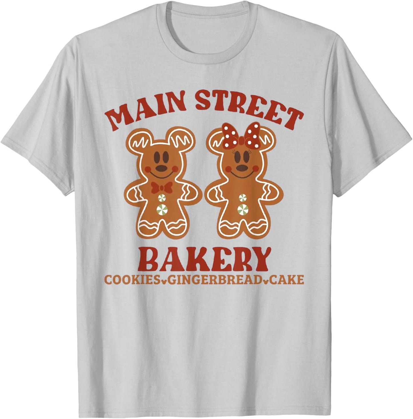 Main Street Bakery Cookies Gingerbread Cake Christmas T-Shirt - T-Shirt | Ash