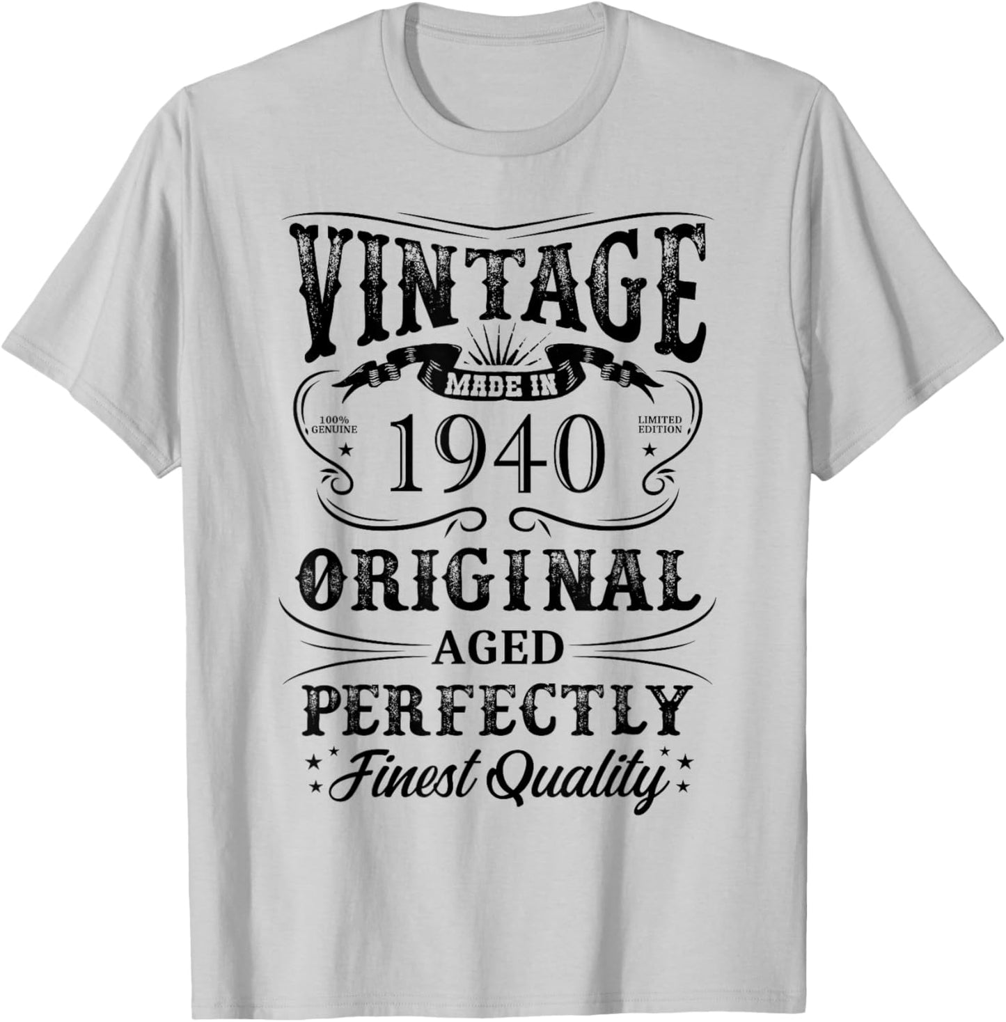 1940 Original Birth Year Vintage Made In 1940 T-Shirt - T-Shirt | Ash