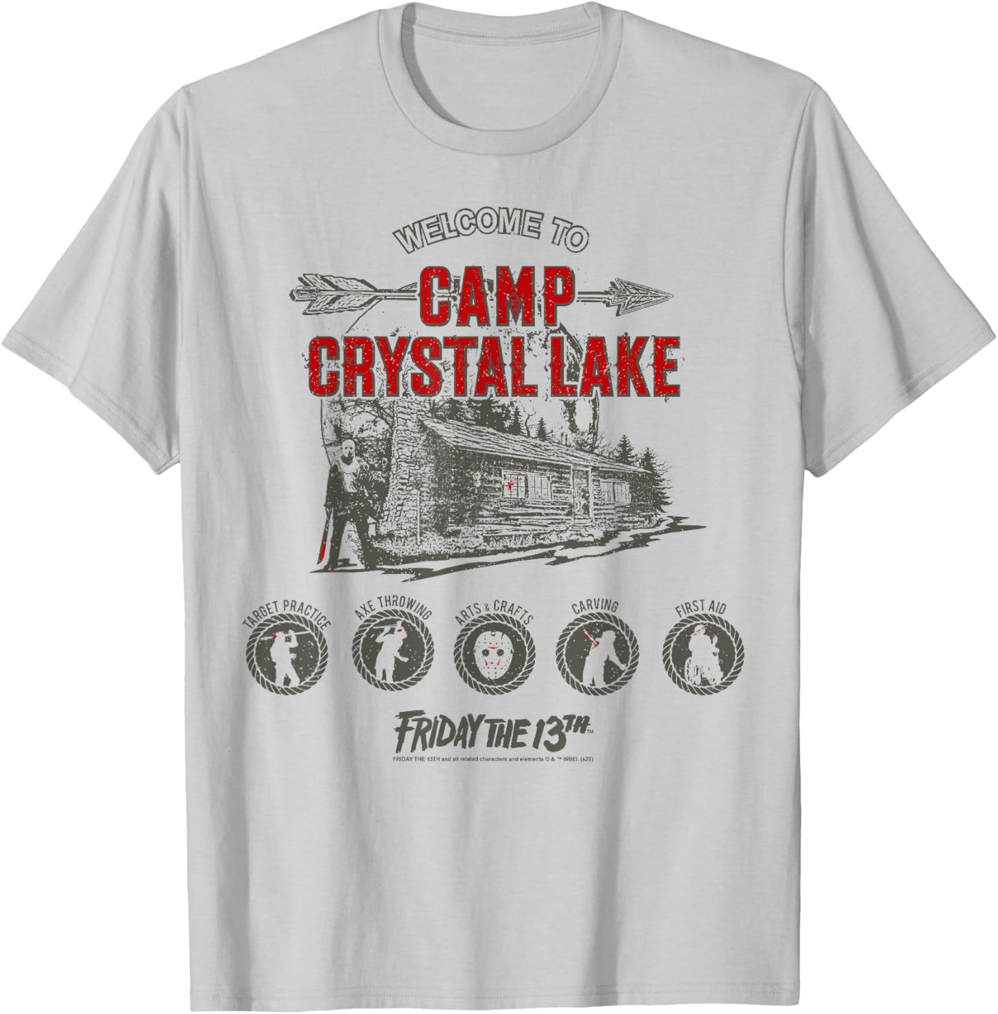 Friday The 13th Camp Crystal Lake Activities Small T-Shirt - T-Shirt | Ash
