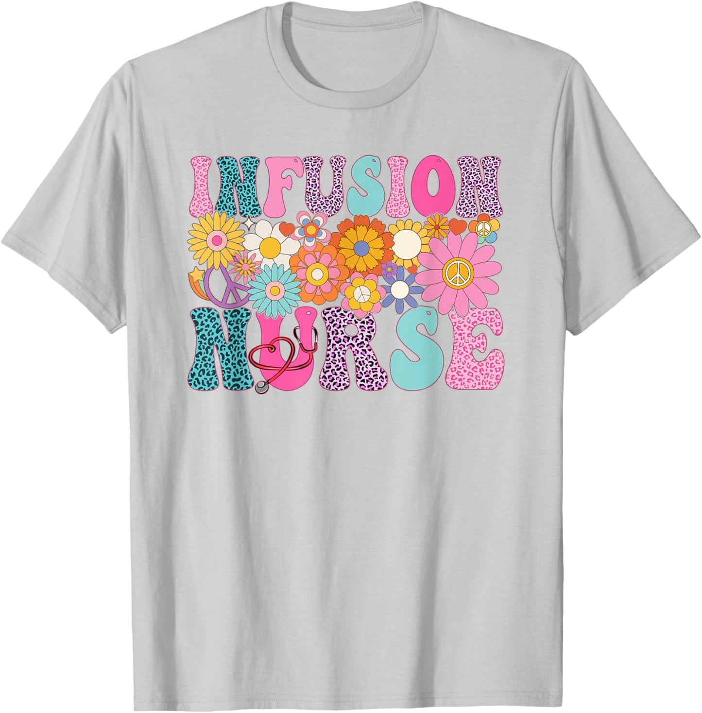 Infusion Nurse Week Groovy Appreciation Day T-Shirt - T-Shirt | Ash