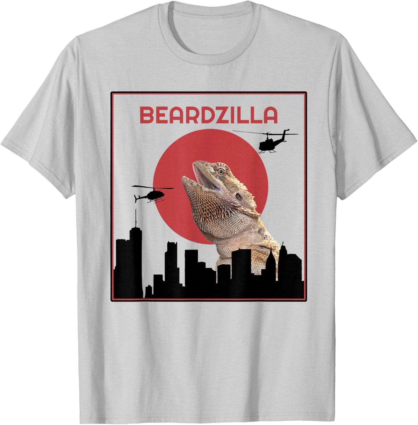 Beardzilla Bearded Dragon Funny T-Shirt - T-Shirt | Ash
