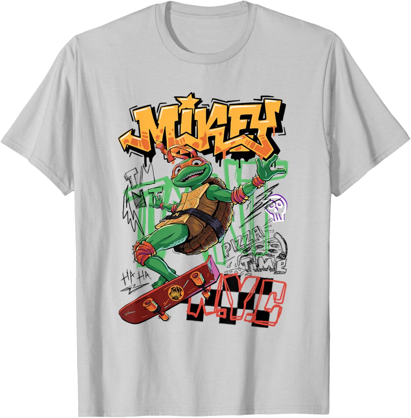 Teenage Mutant Ninja Turtles: Mutant Mayhem Skater Mikey T-Shirt - T-Shirt | Ash