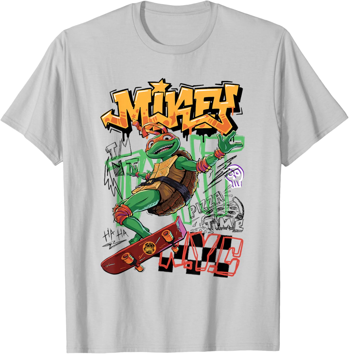 Teenage Mutant Ninja Turtles: Mutant Mayhem Skater Mikey T-Shirt - T-Shirt | Ash