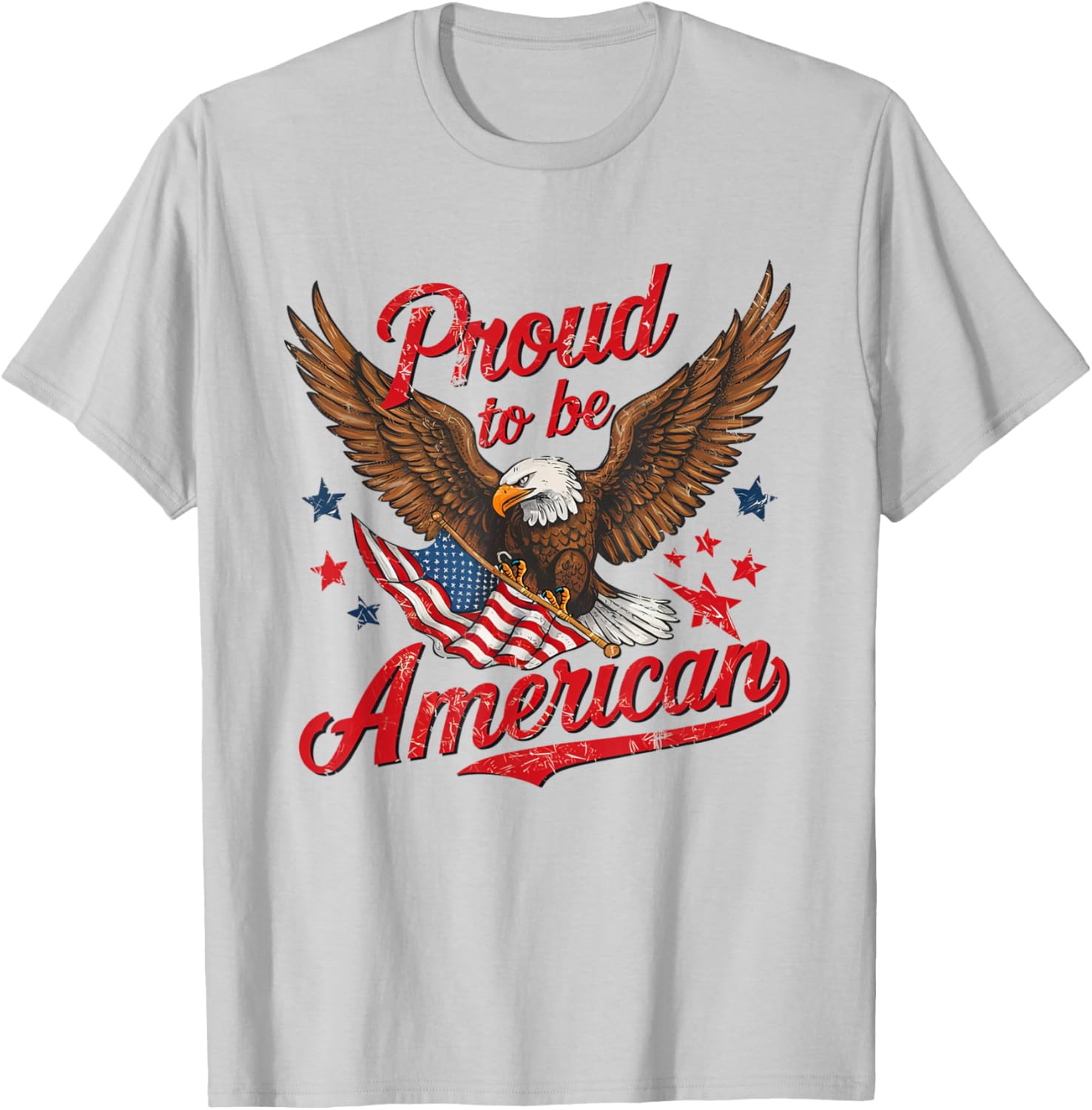 Retro Proud To Be An American 4th Of July Toddler Kids T-Shirt - T-Shirt | Ash