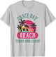 Retro Cool Distressed Grace Bay Beach Turks & Caicos Island Men Women T-Shirt - T-Shirt | Ash