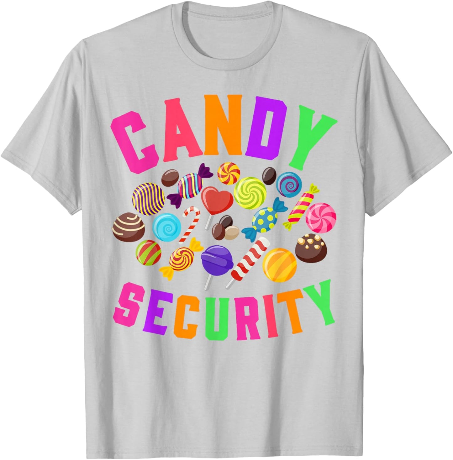 Candy Security Funny Halloween Party Costume Boys Girls Kids T-Shirt - T-Shirt | Ash