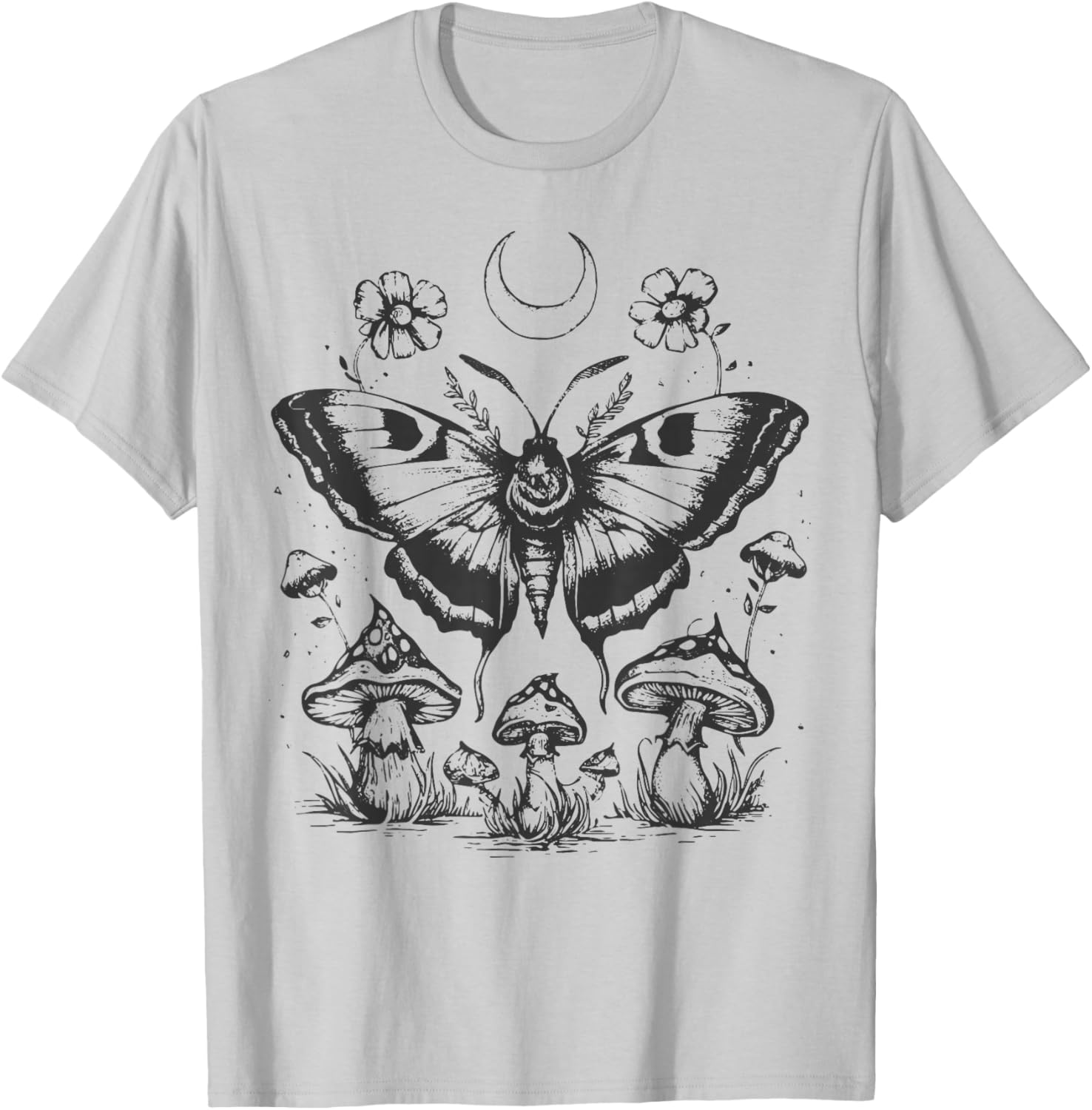 Butterfly Grunge Fairycore Therian Cute Moth Aesthetic Y2K T-Shirt - T-Shirt | Ash