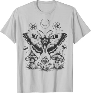 Butterfly Grunge Fairycore Therian Cute Moth Aesthetic Y2K T-Shirt - T-Shirt | Ash