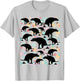 Cute Pooping Dog Pattern Delights T-Shirt - T-Shirt | Ash
