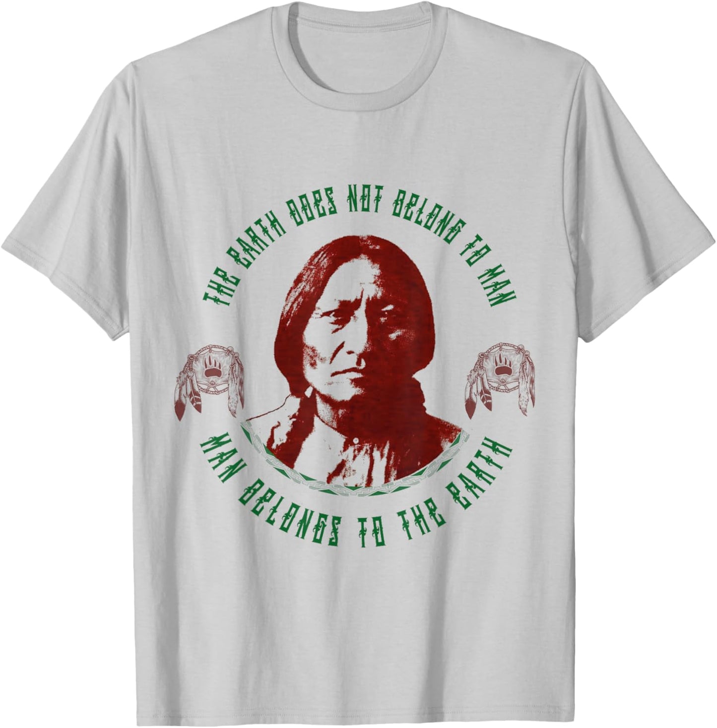 Native American Indian Lakota Chief Sioux Sitting Bull T-Shirt - T-Shirt | Ash