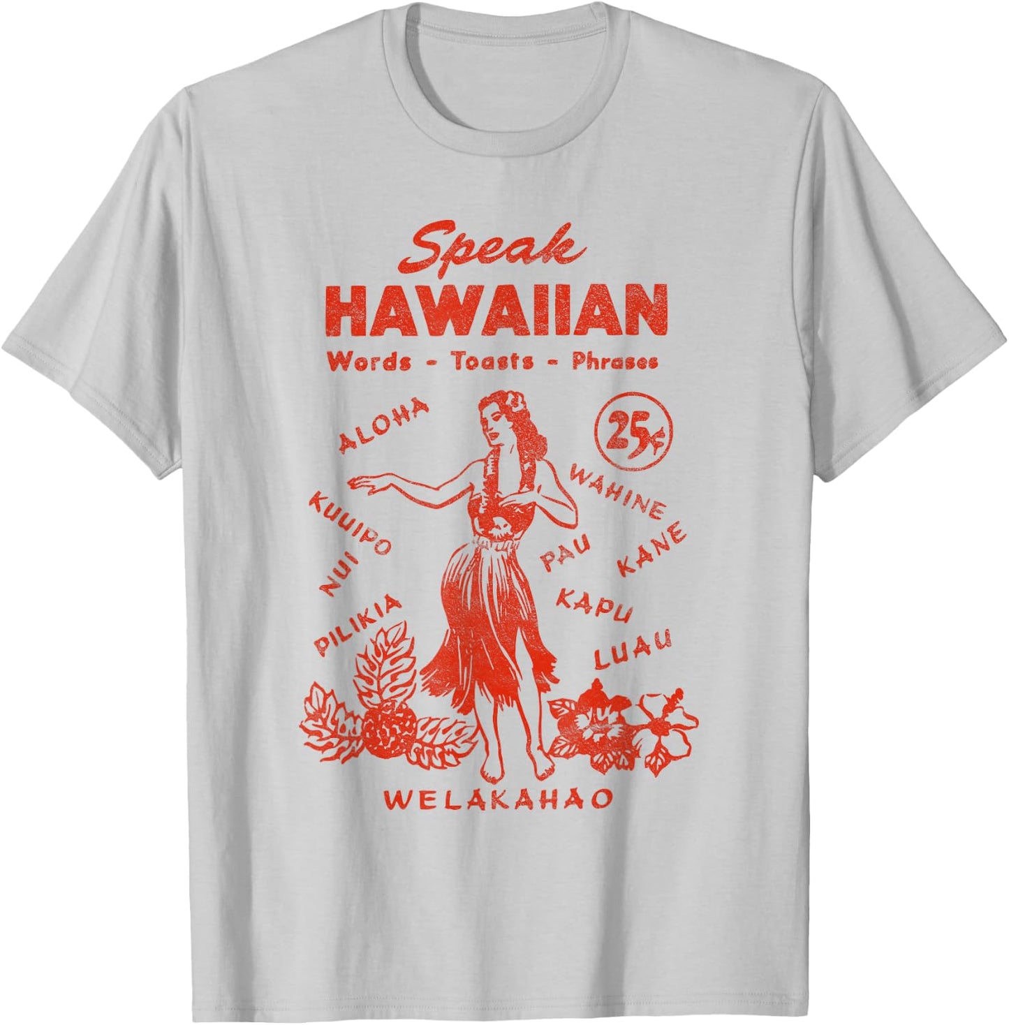 Funny Hawaii Phrasebook 50s Tiki Style T-Shirt - T-Shirt | Ash