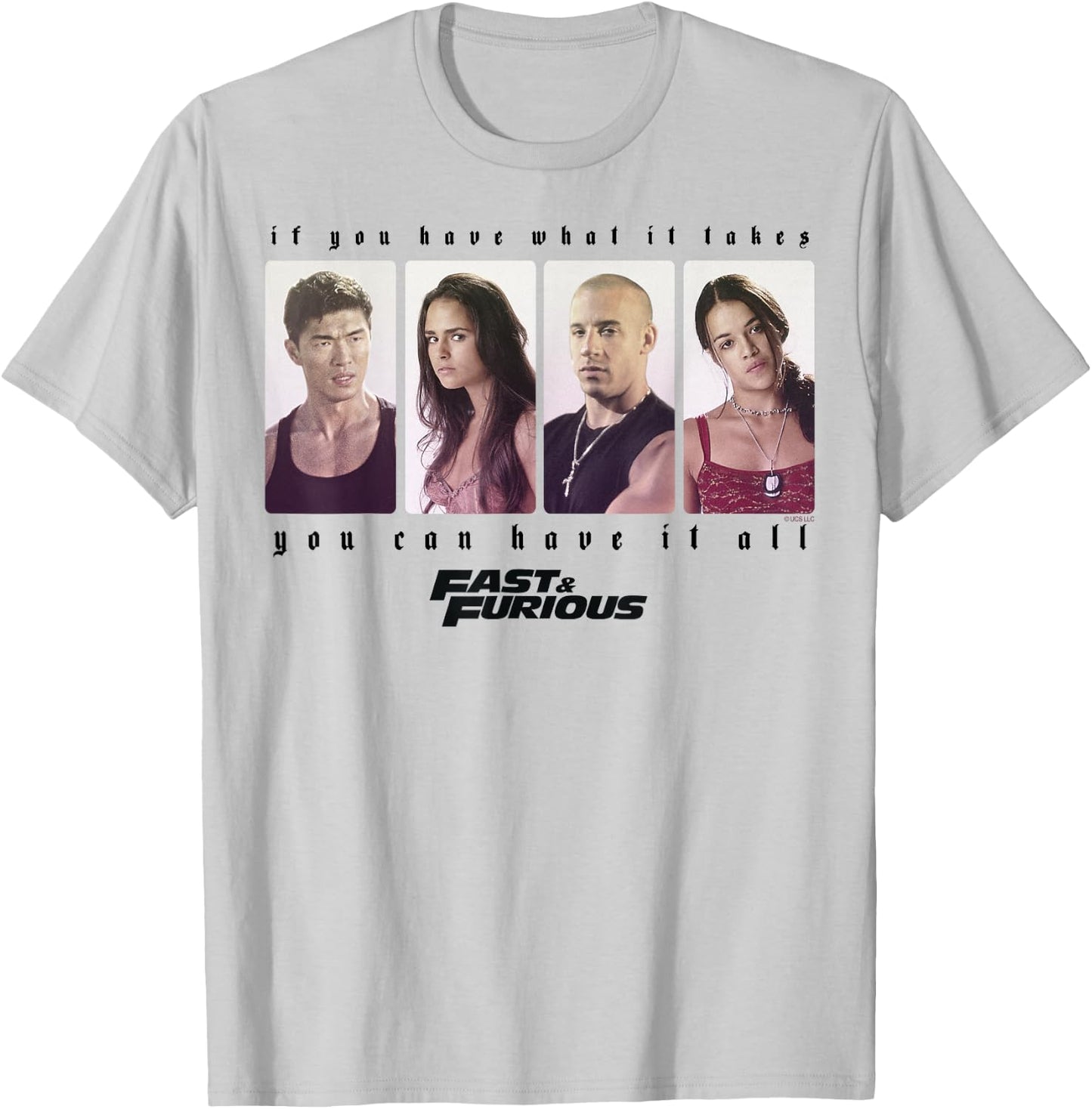 Fast & Furious You Can Have It All Group Shot Panels T-Shirt - T-Shirt | Ash