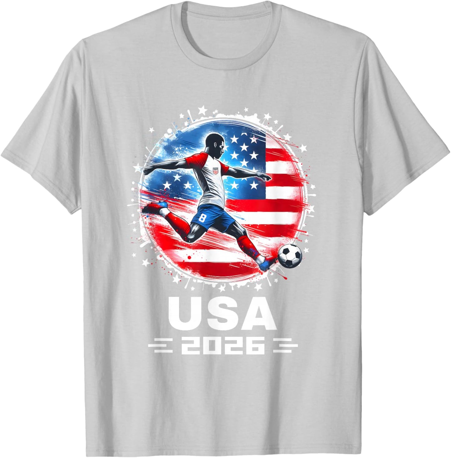 USA 2026 United States Sport USA 2026 Ball 2026 USA T-Shirt - T-Shirt | Ash