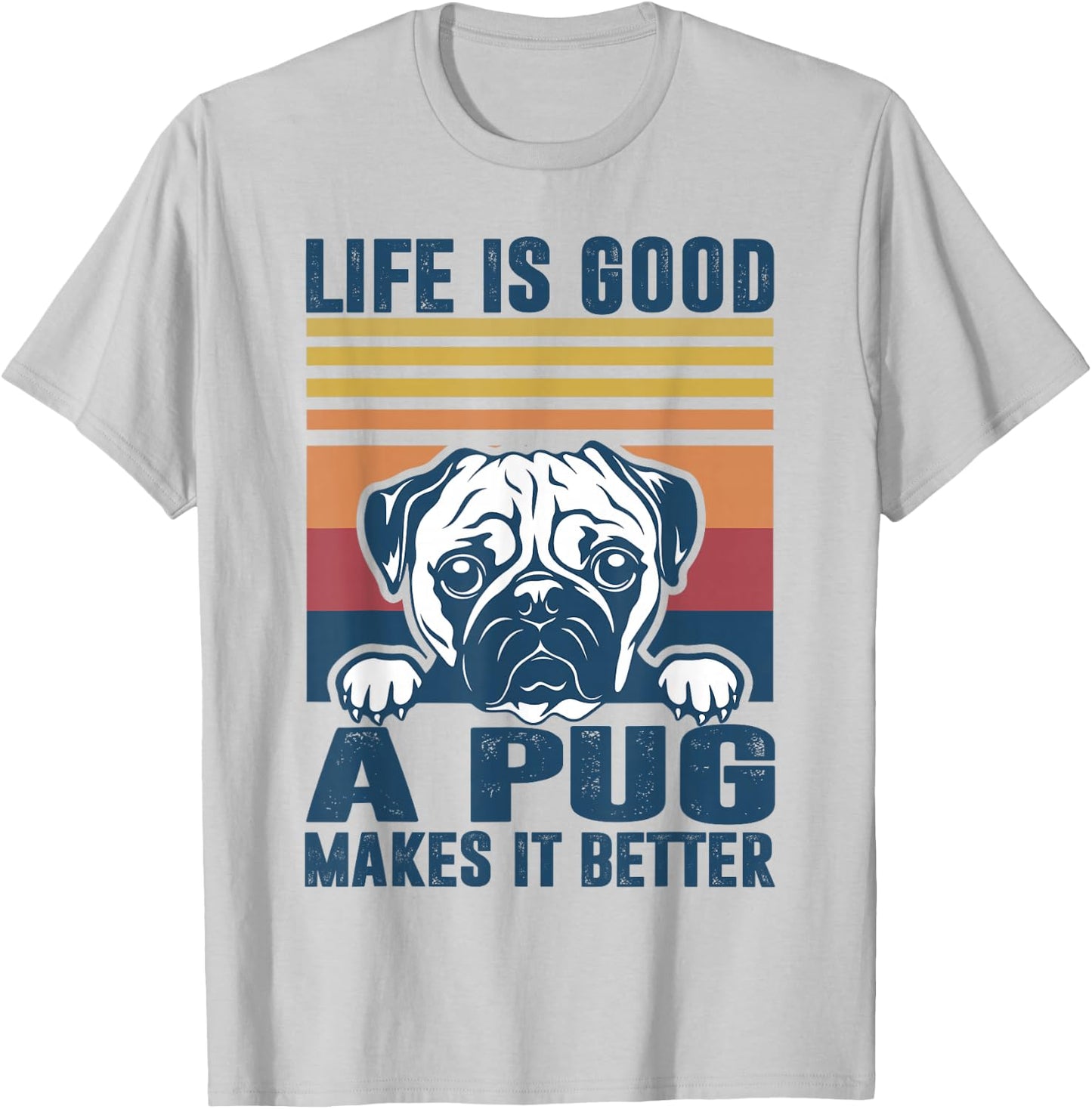 Pug Gifts For Pug Lovers Pug Mom Pug Dad Pug Dog Women Girls Kids T-Shirt - T-Shirt | Ash