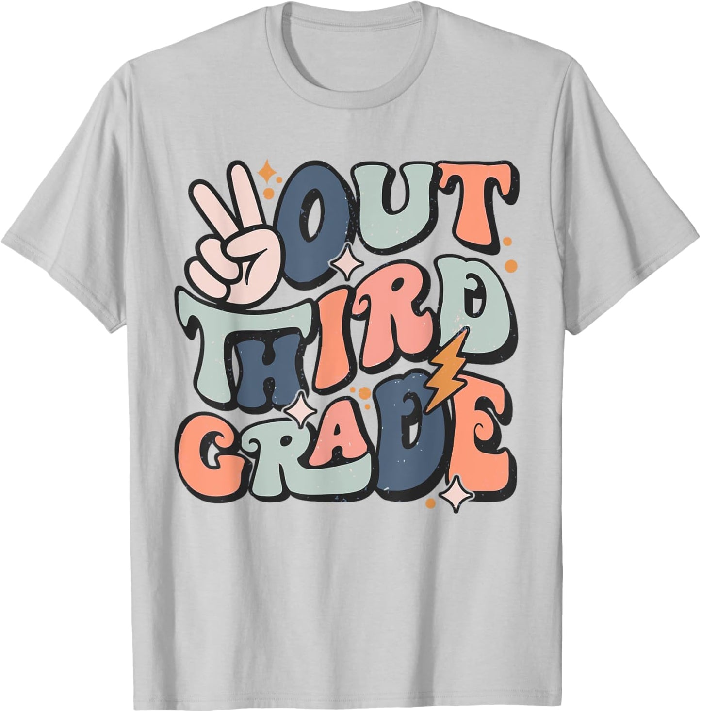 Last Day Of 3rd Grade Peace Out Third Grade Graduation T-Shirt - T-Shirt | Ash