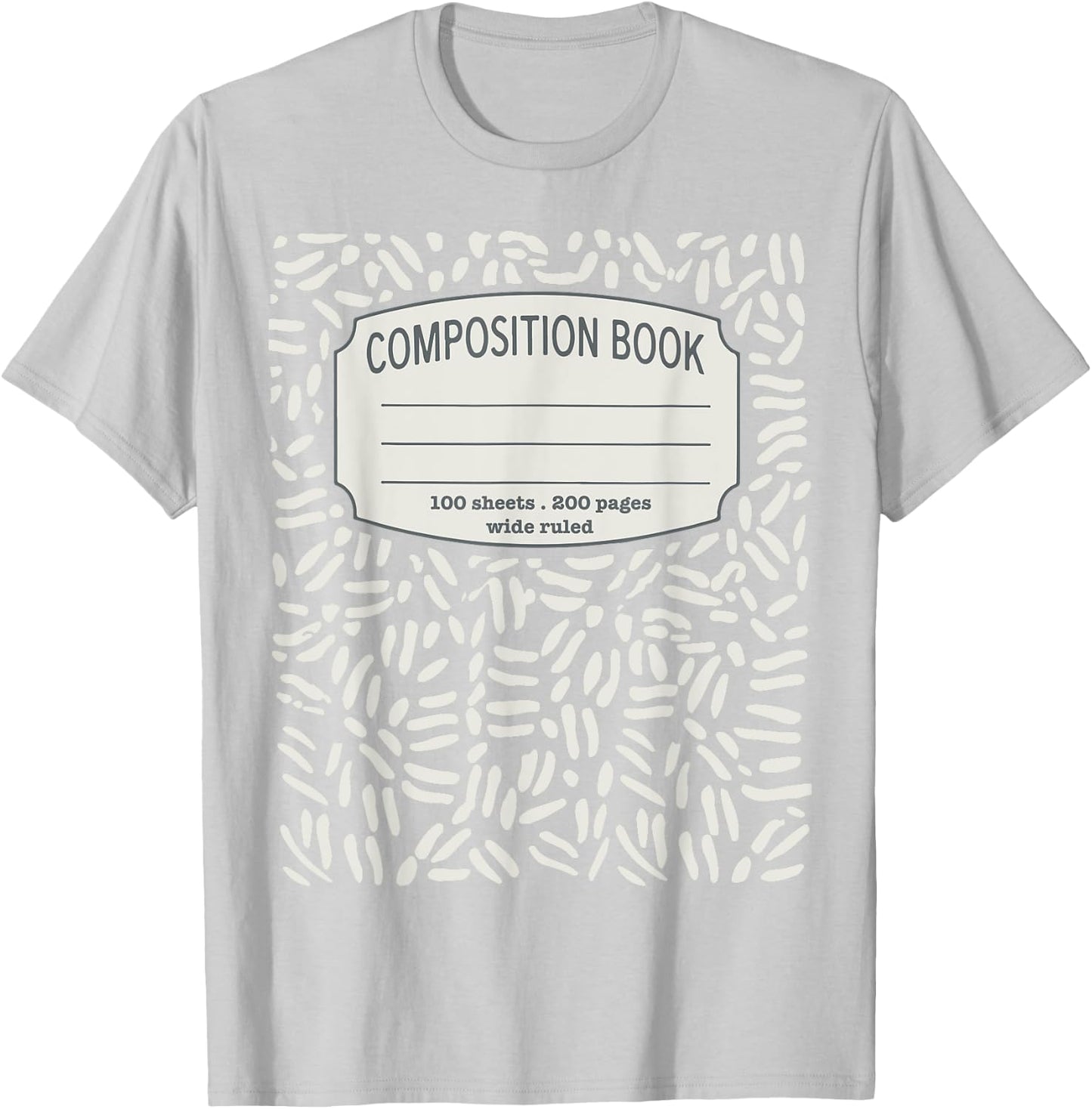 Composition Notebook Costume - Matching Group Halloween T-Shirt - T-Shirt | Ash