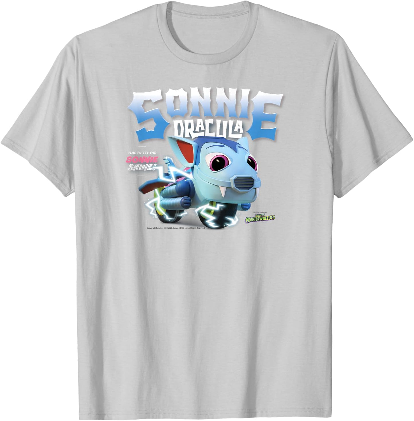 DreamWorks Mighty MonsterWheelies Sonnie Dracula T-Shirt - T-Shirt | Ash