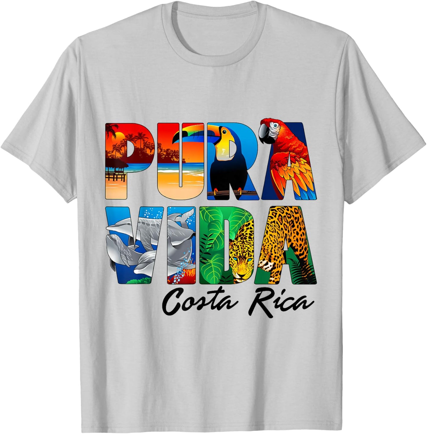 Costa Rica pura vida T-Shirt - T-Shirt | Ash
