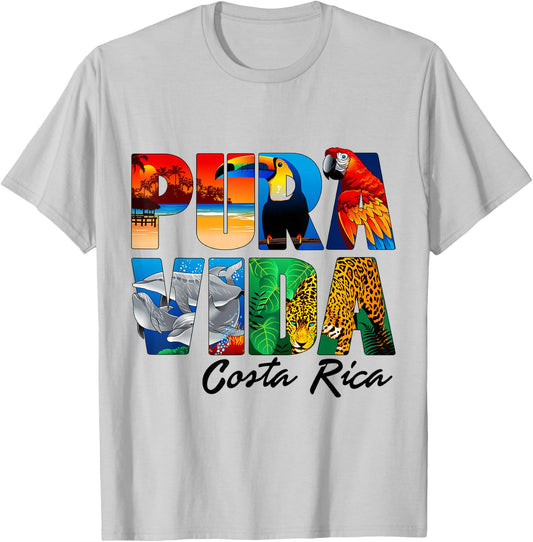 Costa Rica pura vida T-Shirt - T-Shirt | Ash