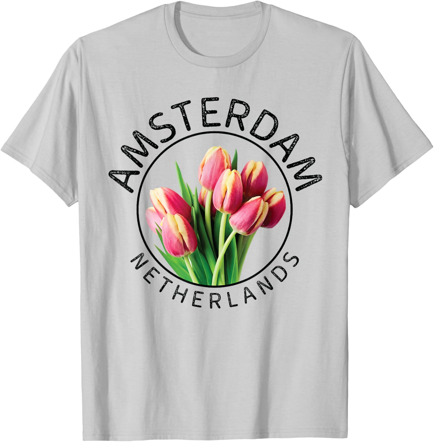 Amsterdam Tulip Festival Gift Netherlands Tulips T-Shirt - T-Shirt | Ash