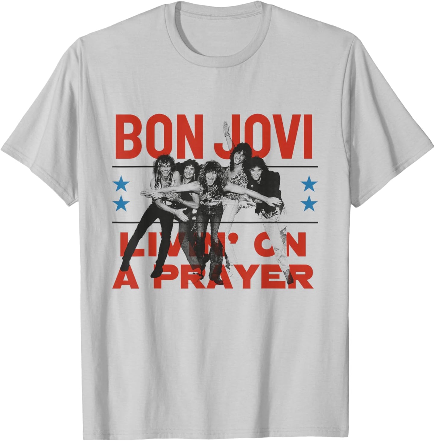 Official Bon Jovi Livin' On A Prayer T-Shirt - T-Shirt | Ash