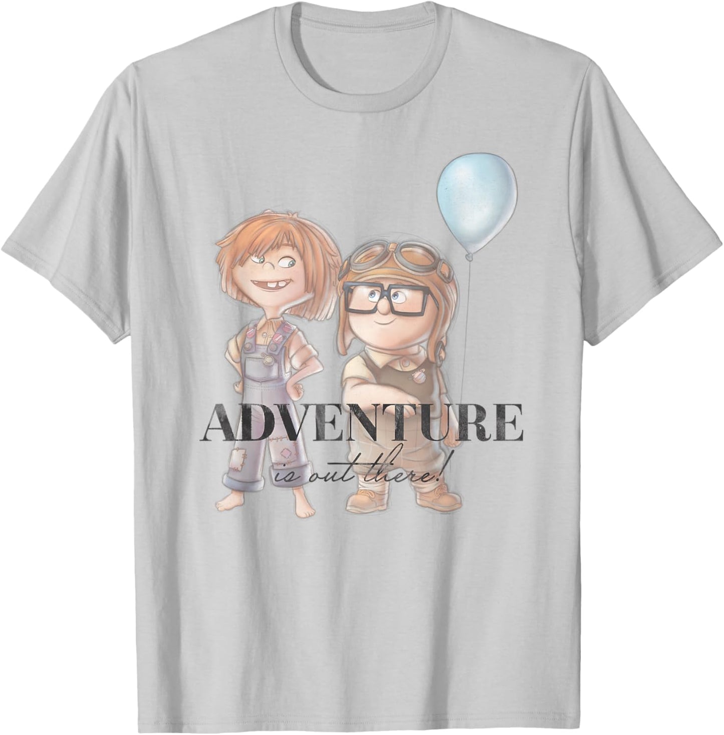 Disney 100 and Pixar's Up Carl Ellie Adventure is Out There Small T-Shirt - T-Shirt | Ash