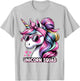 Unicorn Squad - Graceful Unicorn with leopard Bandana T-Shirt - T-Shirt | Ash