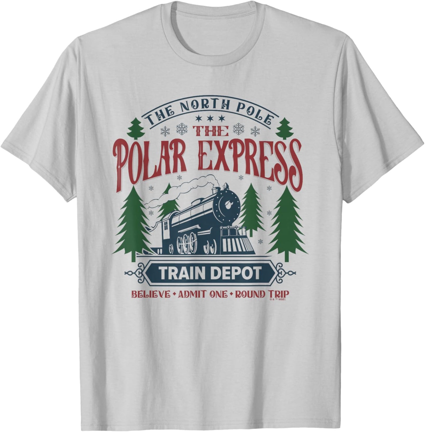 The Polar Express Train Depot T-Shirt - T-Shirt | Ash
