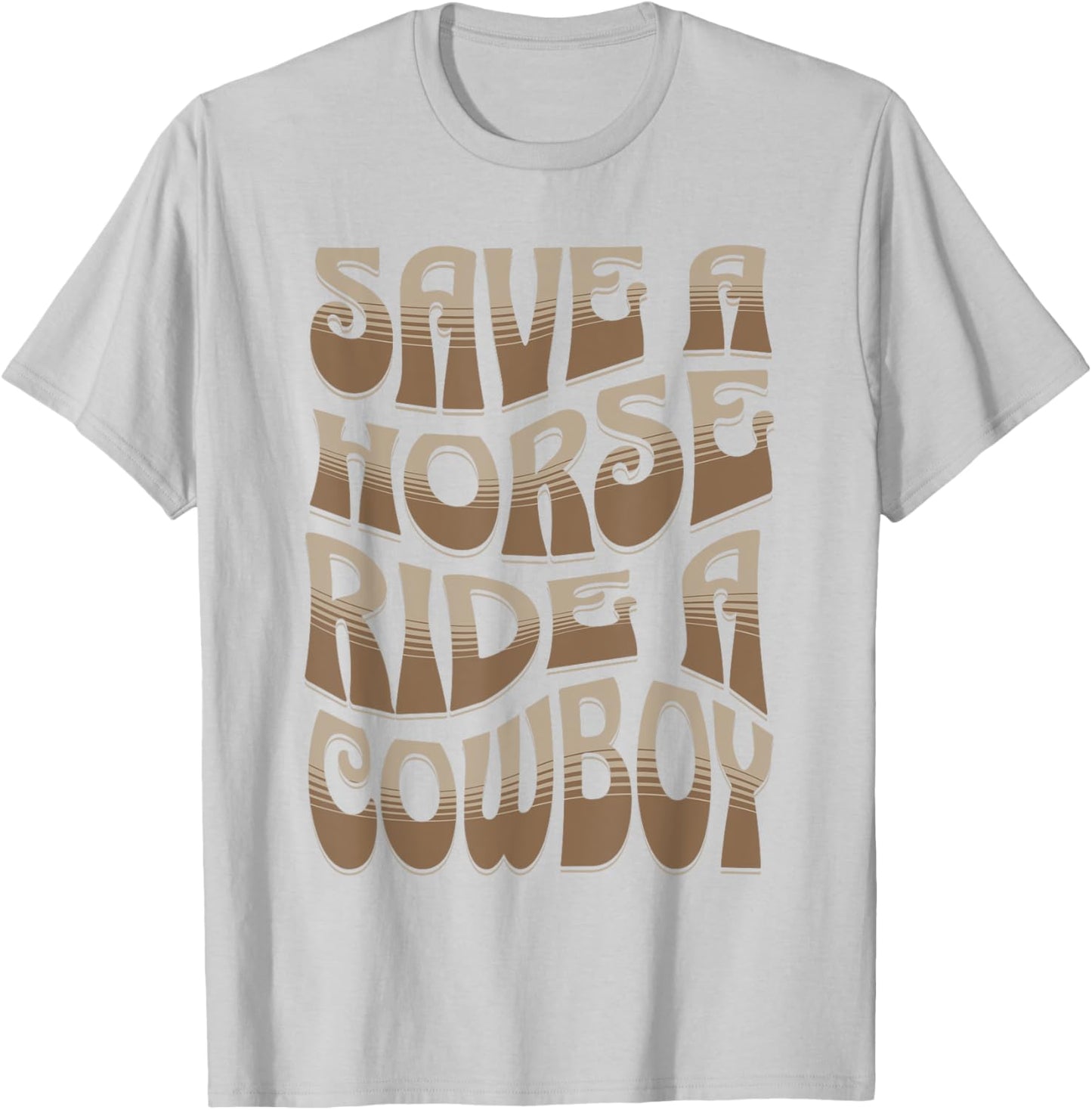Save A Horse Ride A Cowboy Women's Rodeo Apparel Cowgirl T-Shirt - T-Shirt | Ash