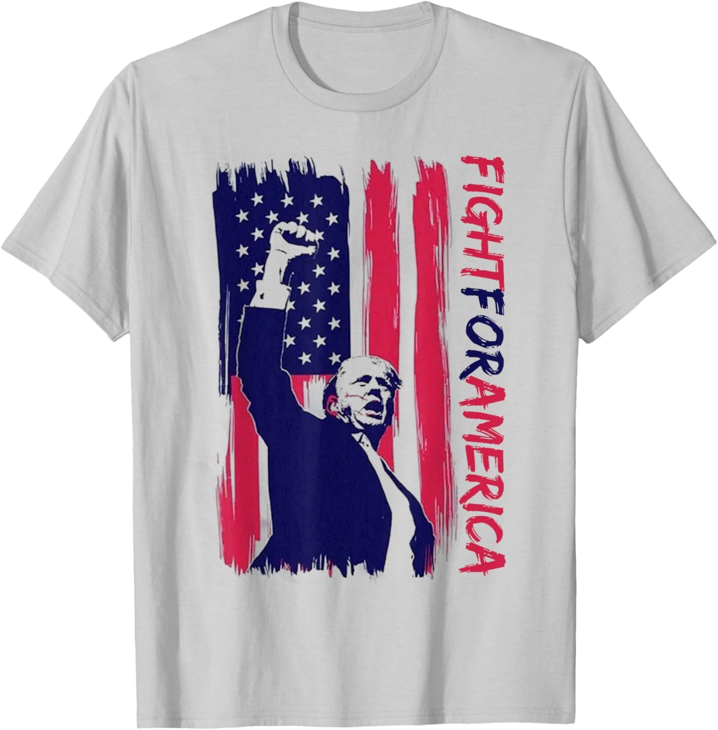 Fight for America Trump 2024 T-Shirt - T-Shirt | Ash