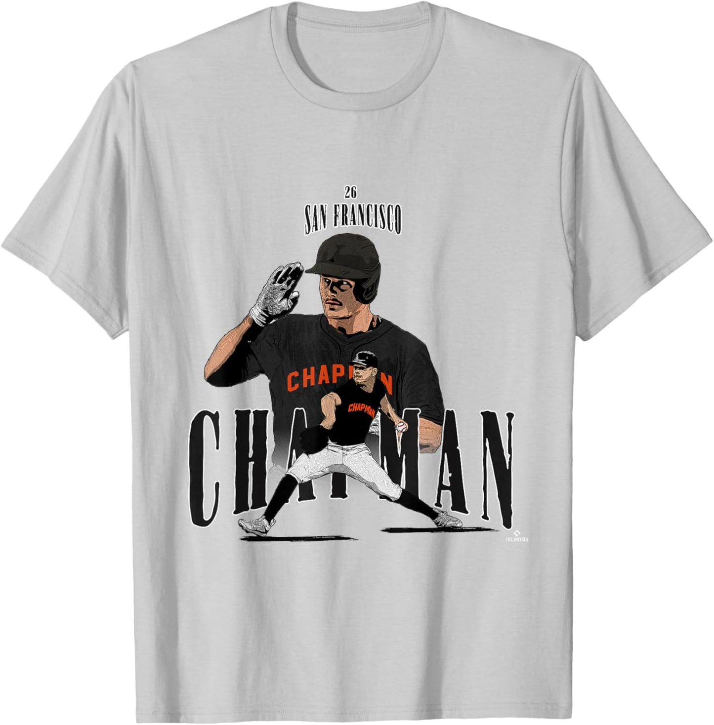 Matt Chapman | San Francisco Baseball Players | MLBMCN3002 T-Shirt - T-Shirt | Ash
