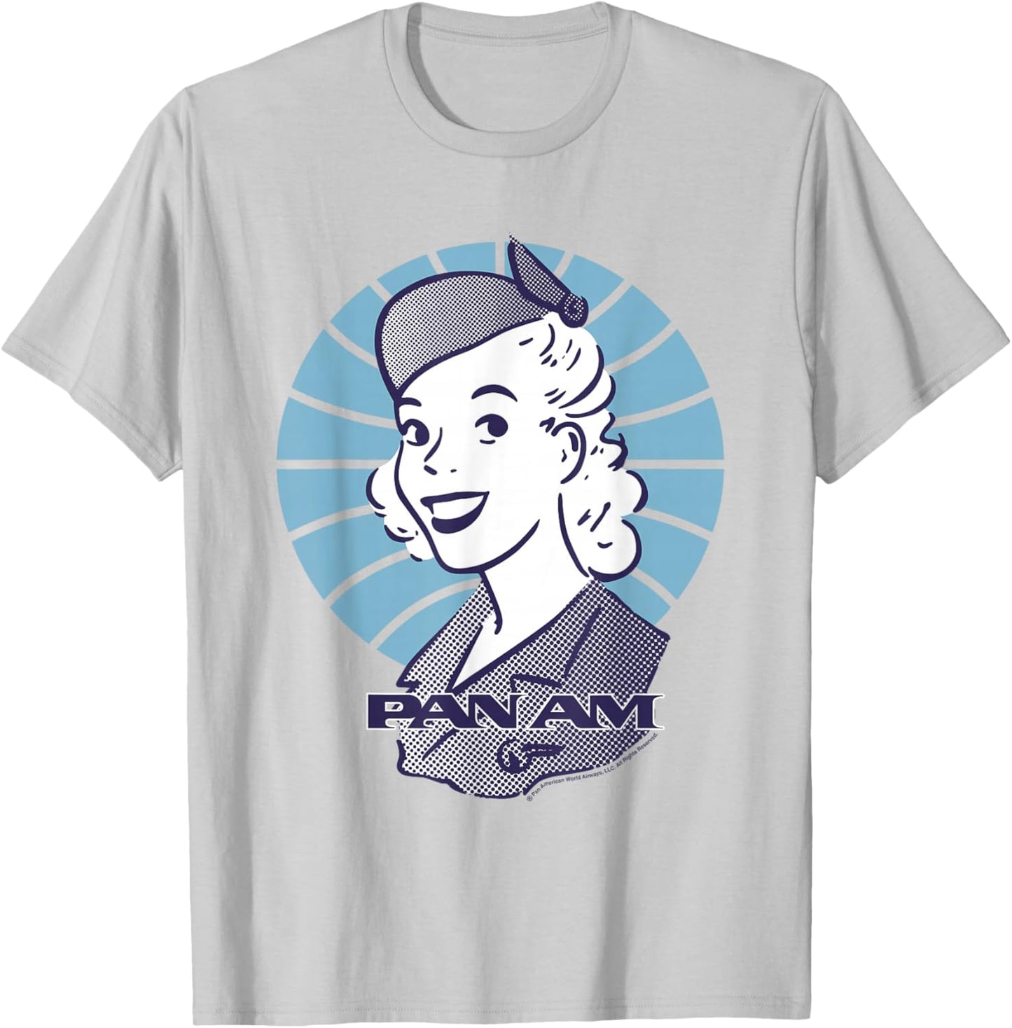 Pan Am Flight Attendant Smile T-Shirt - T-Shirt | Ash