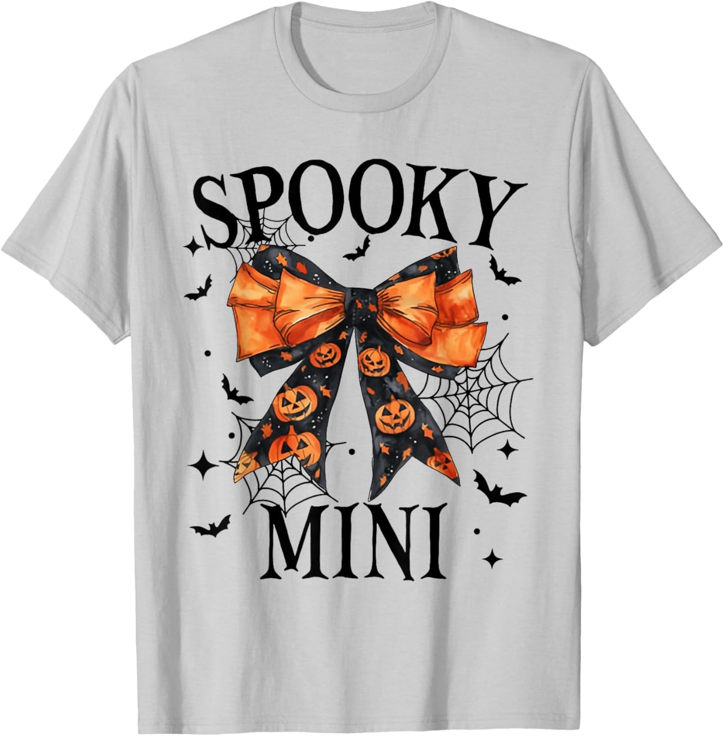 Spooky Mama Mini Coquette Halloween Spooky vibes T-Shirt - T-Shirt | Ash
