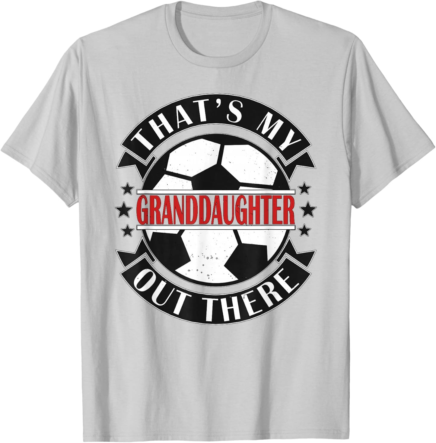 Das ist meine Enkelin da draußen Football Grandma Opa T-Shirt - T-Shirt | Ash