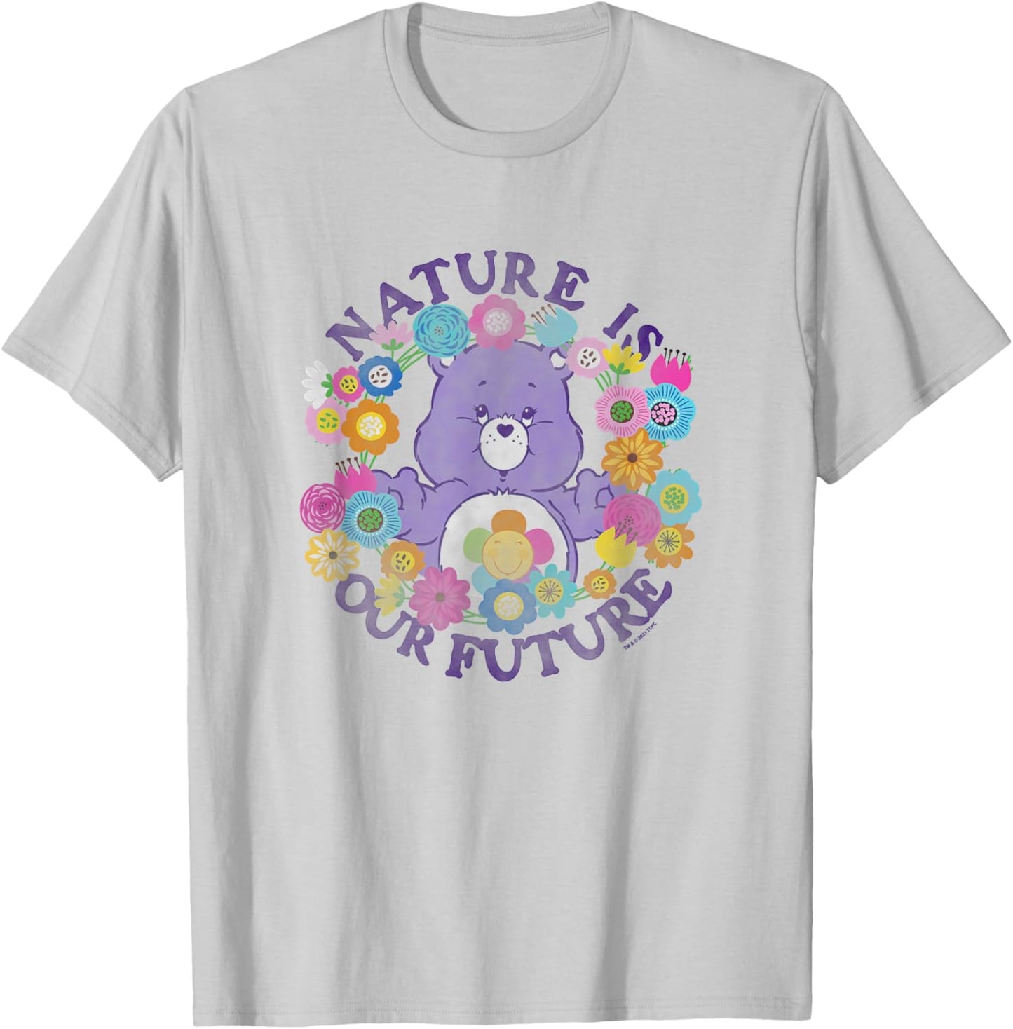 Care Bears Earth Day Nature Is Our Future Harmony Vintage T-Shirt - T-Shirt | Ash