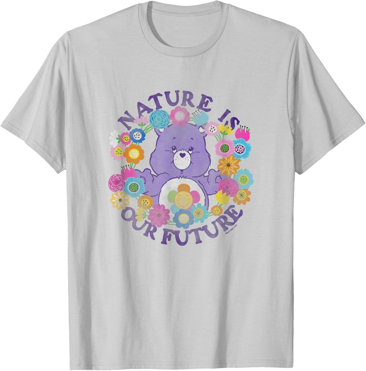 Care Bears Earth Day Nature Is Our Future Harmony Vintage T-Shirt - T-Shirt | Ash