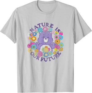 Care Bears Earth Day Nature Is Our Future Harmony Vintage T-Shirt - T-Shirt | Ash