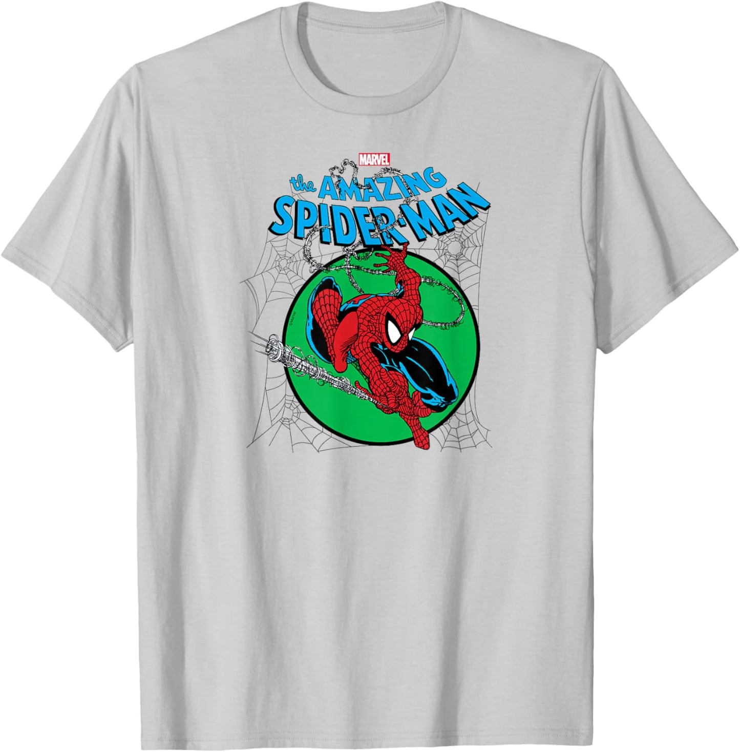 Spider-Man - Green Circle T-Shirt - T-Shirt | Ash